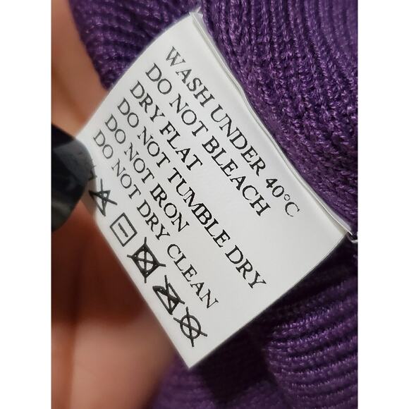 Womens Purple Viscose Wrap V Neck Long Sleeve Raglan Long Maxi Dress Size Large - Picture 9 of 12